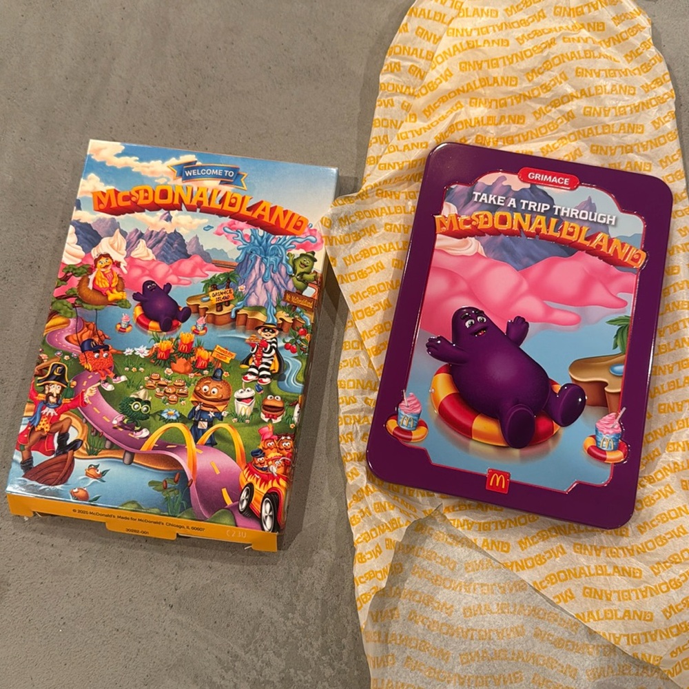 NWT MCDONALD’S MCDONALDLAND MEAL 2025 GRIMACE TIN